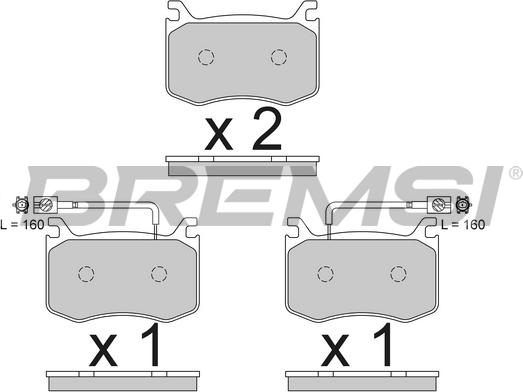 Bremsi BP3792 - Kit de plaquettes de frein, frein à disque cwaw.fr