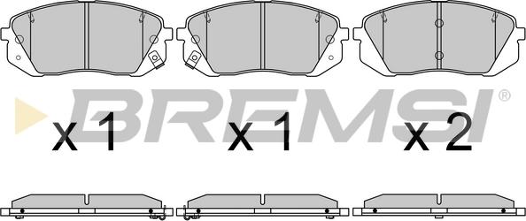 Bremsi BP3754 - Kit de plaquettes de frein, frein à disque cwaw.fr