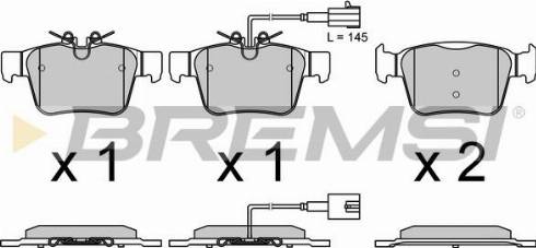 Bremsi BP3769 - Kit de plaquettes de frein, frein à disque cwaw.fr