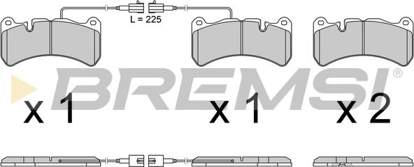 Bremsi BP3764 - Kit de plaquettes de frein, frein à disque cwaw.fr