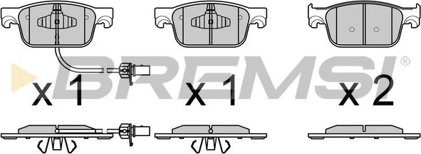 Bremsi BP3761 - Kit de plaquettes de frein, frein à disque cwaw.fr