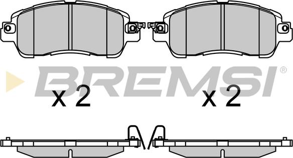 Bremsi BP3706 - Kit de plaquettes de frein, frein à disque cwaw.fr