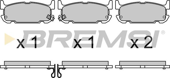 Bremsi BP3708 - Kit de plaquettes de frein, frein à disque cwaw.fr