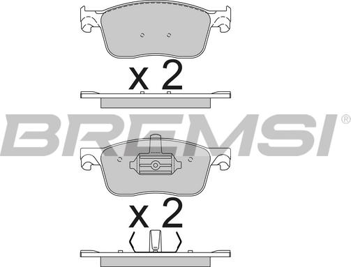 Bremsi BP3789 - Kit de plaquettes de frein, frein à disque cwaw.fr