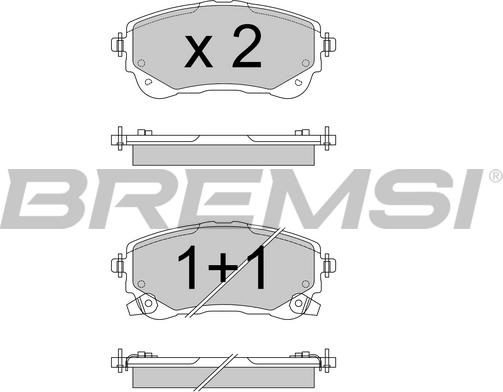 Bremsi BP3788 - Kit de plaquettes de frein, frein à disque cwaw.fr