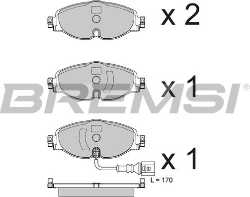 Bremsi BP3782 - Kit de plaquettes de frein, frein à disque cwaw.fr