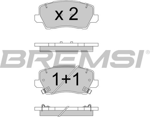 Bremsi BP3787 - Kit de plaquettes de frein, frein à disque cwaw.fr