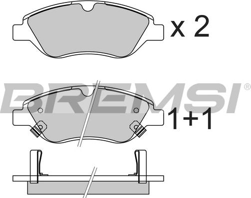 Bremsi BP3736 - Kit de plaquettes de frein, frein à disque cwaw.fr