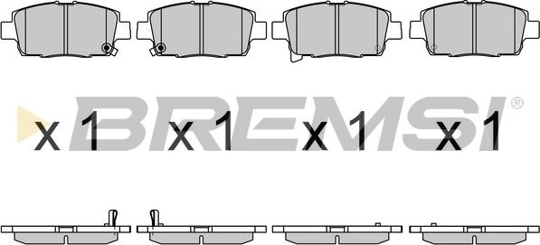 Bremsi BP3730 - Kit de plaquettes de frein, frein à disque cwaw.fr