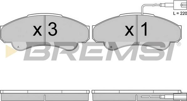 Bremsi BP2998TR - Kit de plaquettes de frein, frein à disque cwaw.fr