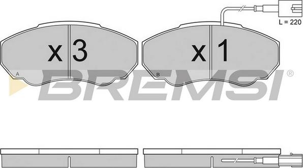 Bremsi BP2997TR - Kit de plaquettes de frein, frein à disque cwaw.fr