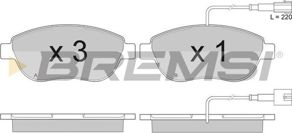 Bremsi BP2943 - Kit de plaquettes de frein, frein à disque cwaw.fr