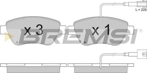 Bremsi BP2942 - Kit de plaquettes de frein, frein à disque cwaw.fr