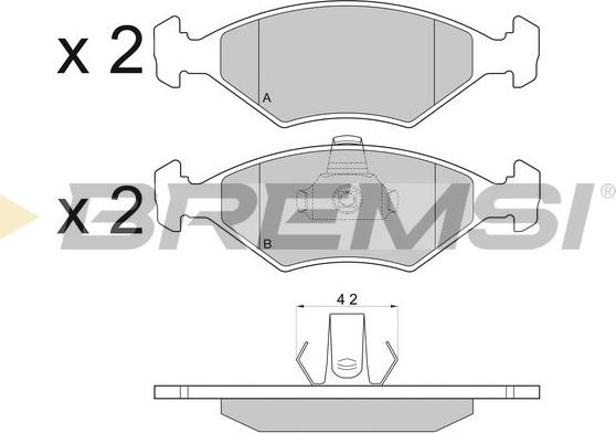 Bremsi BP2959 - Kit de plaquettes de frein, frein à disque cwaw.fr