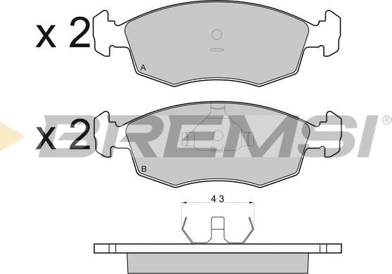 Bremsi BP2950 - Kit de plaquettes de frein, frein à disque cwaw.fr