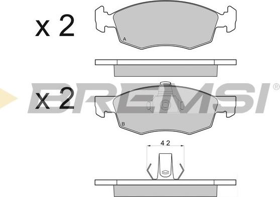 Bremsi BP2951 - Kit de plaquettes de frein, frein à disque cwaw.fr