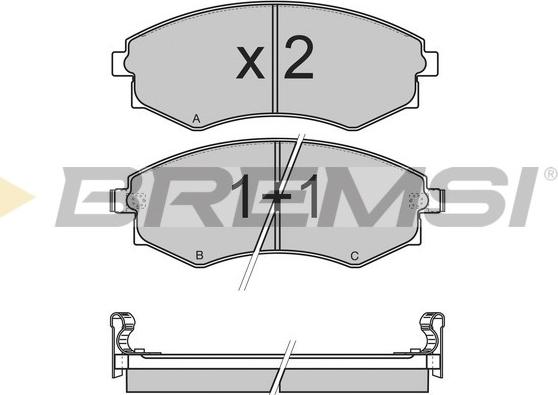 Bremsi BP2964 - Kit de plaquettes de frein, frein à disque cwaw.fr