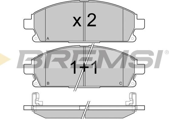 Bremsi BP2968 - Kit de plaquettes de frein, frein à disque cwaw.fr