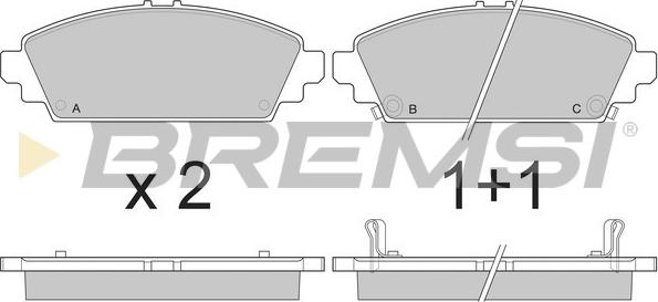 Bremsi BP2904 - Kit de plaquettes de frein, frein à disque cwaw.fr