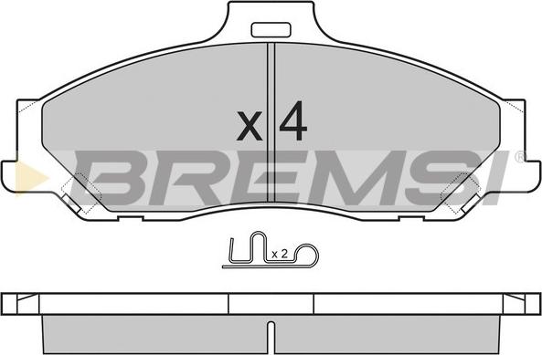 Bremsi BP2905 - Kit de plaquettes de frein, frein à disque cwaw.fr