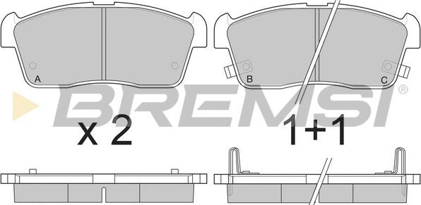 Bremsi BP2902 - Kit de plaquettes de frein, frein à disque cwaw.fr