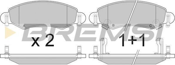 Bremsi BP2907 - Kit de plaquettes de frein, frein à disque cwaw.fr