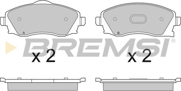 Bremsi BP2915 - Kit de plaquettes de frein, frein à disque cwaw.fr