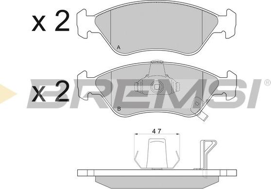 Bremsi BP2910 - Kit de plaquettes de frein, frein à disque cwaw.fr