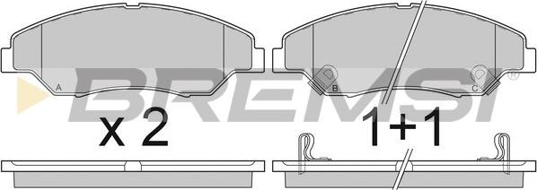 Bremsi BP2911 - Kit de plaquettes de frein, frein à disque cwaw.fr