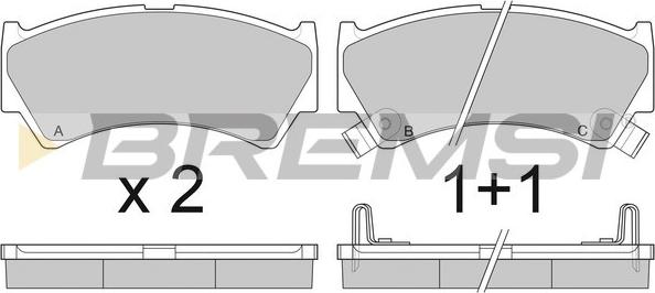 Bremsi BP2913 - Kit de plaquettes de frein, frein à disque cwaw.fr