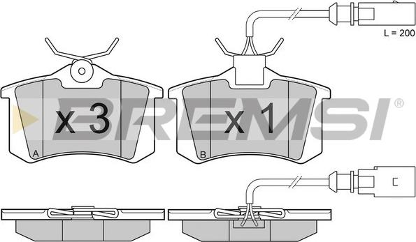 Bremsi BP2982 - Kit de plaquettes de frein, frein à disque cwaw.fr