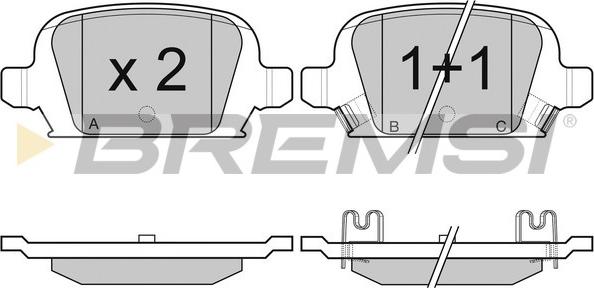 Bremsi BP2987 - Kit de plaquettes de frein, frein à disque cwaw.fr