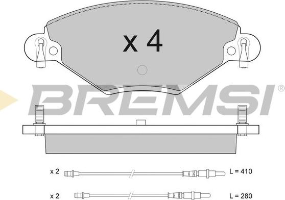 Bremsi BP2939 - Kit de plaquettes de frein, frein à disque cwaw.fr