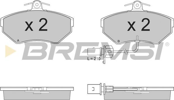 Bremsi BP2935 - Kit de plaquettes de frein, frein à disque cwaw.fr