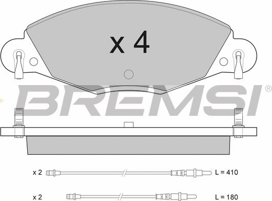 Bremsi BP2937 - Kit de plaquettes de frein, frein à disque cwaw.fr