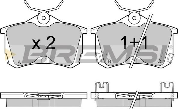 Bremsi BP2976 - Kit de plaquettes de frein, frein à disque cwaw.fr