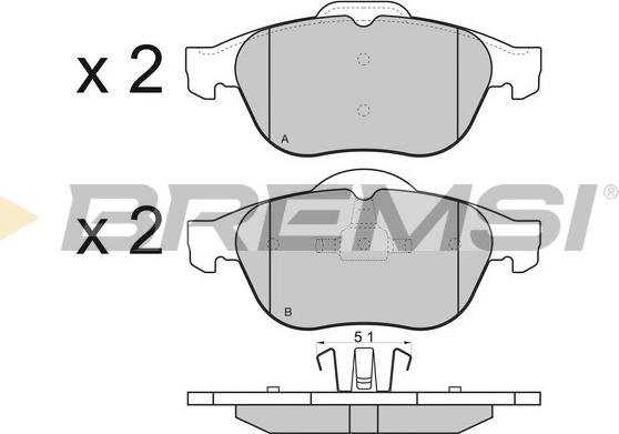 Bremsi BP2970 - Kit de plaquettes de frein, frein à disque cwaw.fr