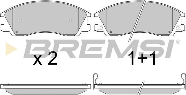 Bremsi BP2971 - Kit de plaquettes de frein, frein à disque cwaw.fr