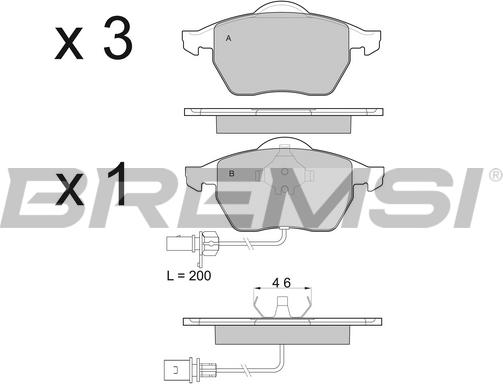 Bremsi BP2978 - Kit de plaquettes de frein, frein à disque cwaw.fr