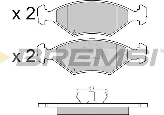 Bremsi BP2977 - Kit de plaquettes de frein, frein à disque cwaw.fr