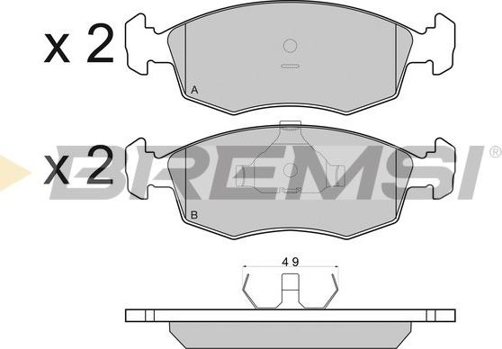 Bremsi BP2499 - Kit de plaquettes de frein, frein à disque cwaw.fr