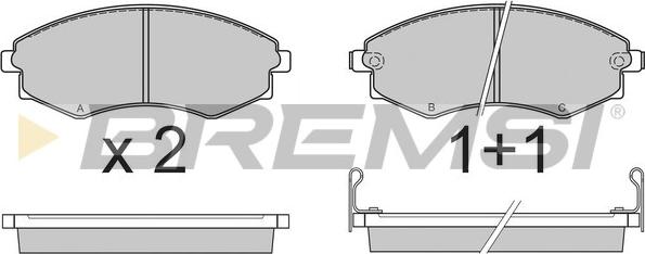 Bremsi BP2494 - Kit de plaquettes de frein, frein à disque cwaw.fr