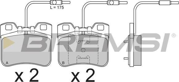 Bremsi BP2496 - Kit de plaquettes de frein, frein à disque cwaw.fr