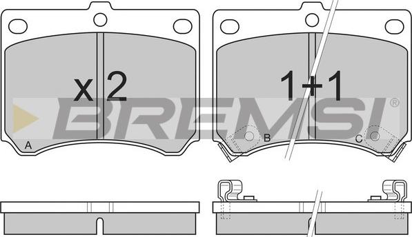 Bremsi BP2491 - Kit de plaquettes de frein, frein à disque cwaw.fr