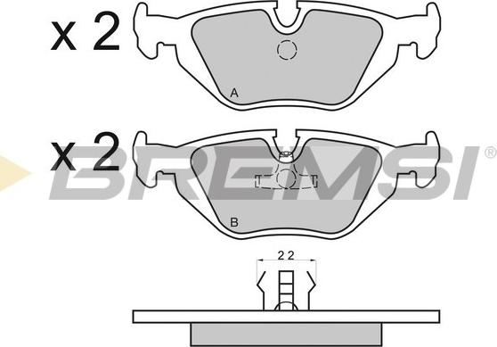 Bremsi BP2498 - Kit de plaquettes de frein, frein à disque cwaw.fr