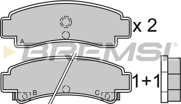 Bremsi BP2442 - Kit de plaquettes de frein, frein à disque cwaw.fr