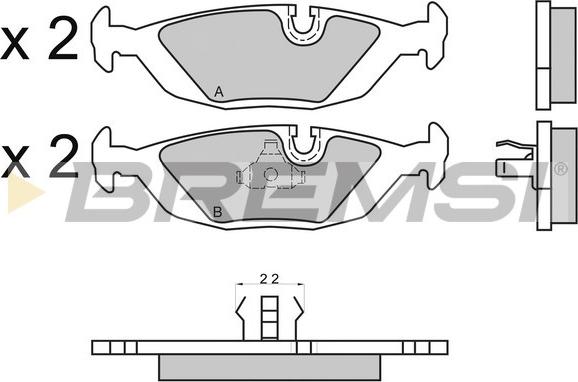 Bremsi BP2456 - Kit de plaquettes de frein, frein à disque cwaw.fr