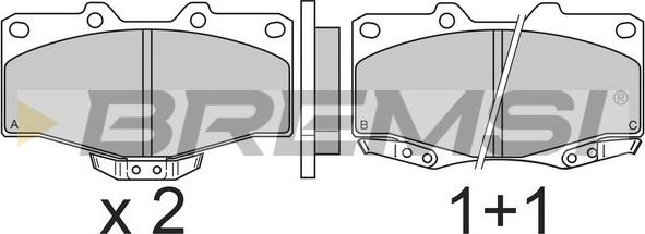 Bremsi BP2463 - Kit de plaquettes de frein, frein à disque cwaw.fr