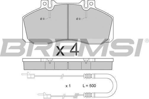 Bremsi BP2409 - Kit de plaquettes de frein, frein à disque cwaw.fr