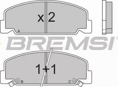 Bremsi BP2406 - Kit de plaquettes de frein, frein à disque cwaw.fr